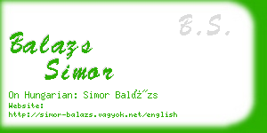 balazs simor business card